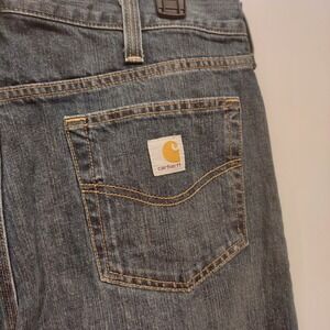 Carhartt Mens Relaxed Fit Straight Leg Workwear Denim Jeans Size 38×32 #100115